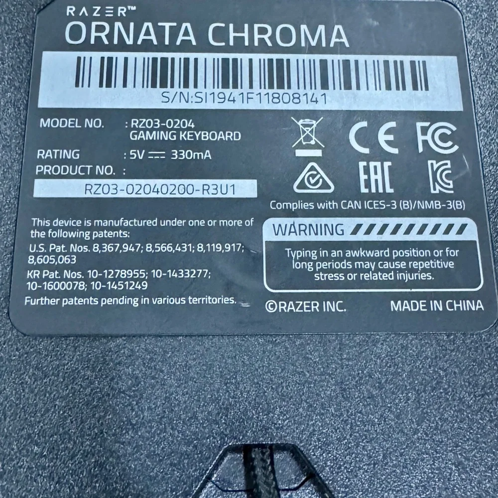 Razer Ornata Chroma Gaming Keyboard